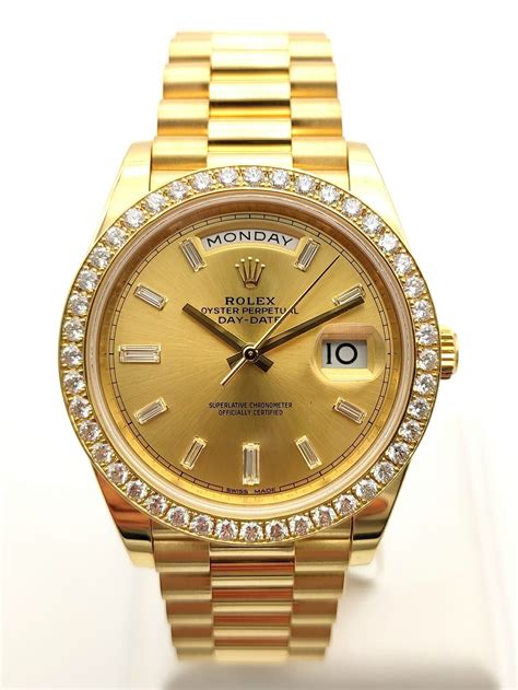 rolex replica day date bezel moves|rolex diamond bezel price.